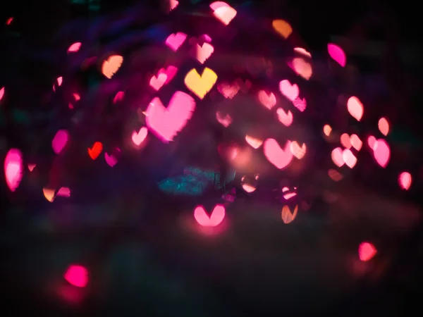 Cuore bokeh sfondo, San Valentino — Foto Stock