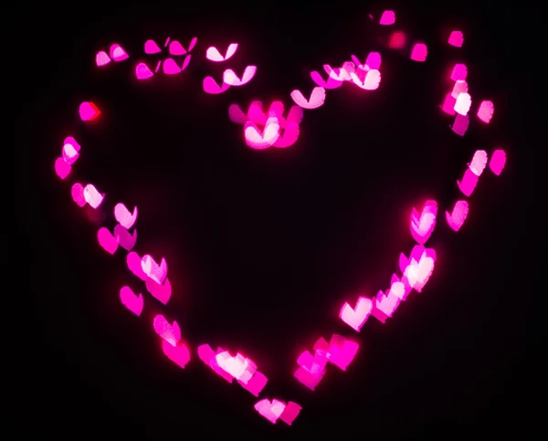 Heart bokeh background, Valentine's day — Stock Photo, Image