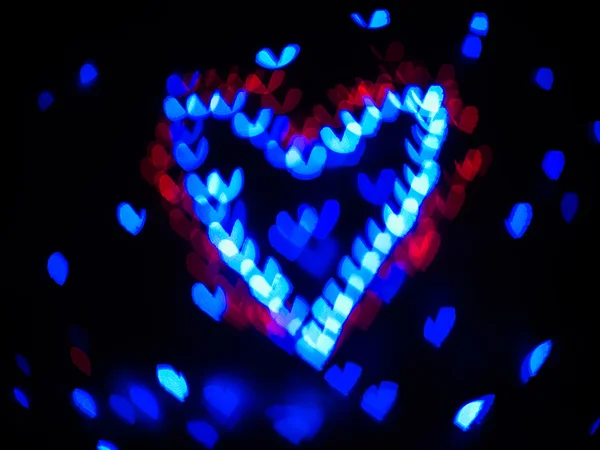 Corazón fondo bokeh, Día de San Valentín — Foto de Stock