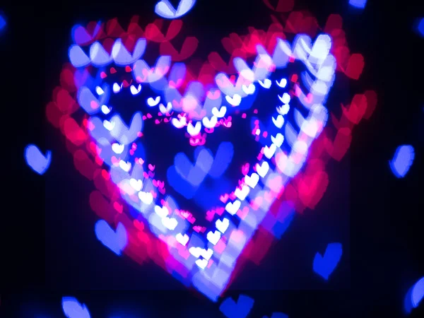 Corazón fondo bokeh, Día de San Valentín — Foto de Stock