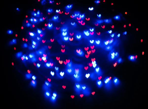 Hart bokeh achtergrond, Valentine's day — Stockfoto