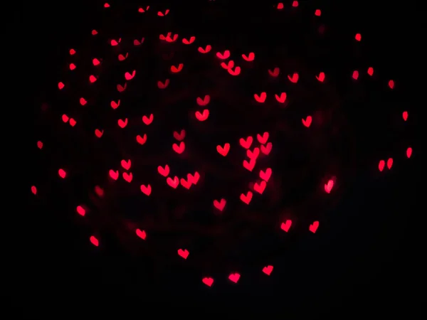 Hart bokeh achtergrond, Valentine's day — Stockfoto