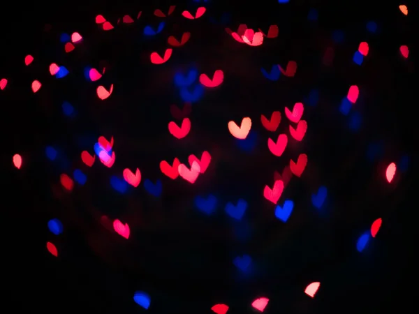 Heart bokeh background, Valentine's day — Stock Photo, Image