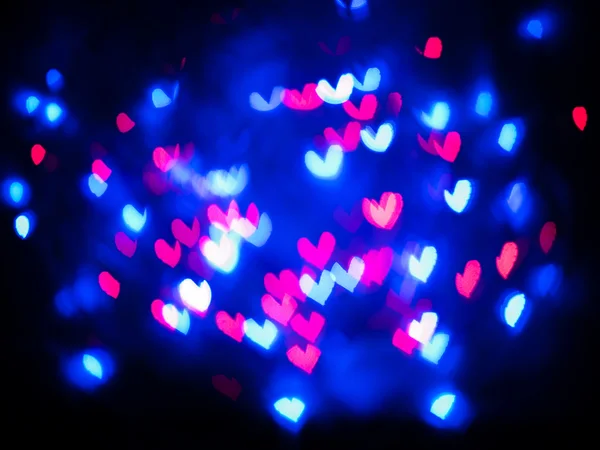 Hart bokeh achtergrond, Valentine's day — Stockfoto