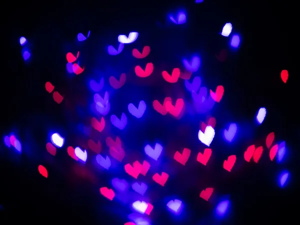 Hart bokeh achtergrond, Valentine's day — Stockfoto