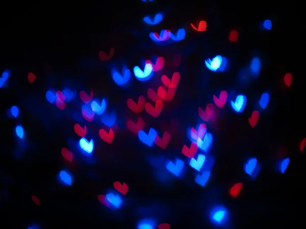 Hart bokeh achtergrond, Valentine's day — Stockfoto