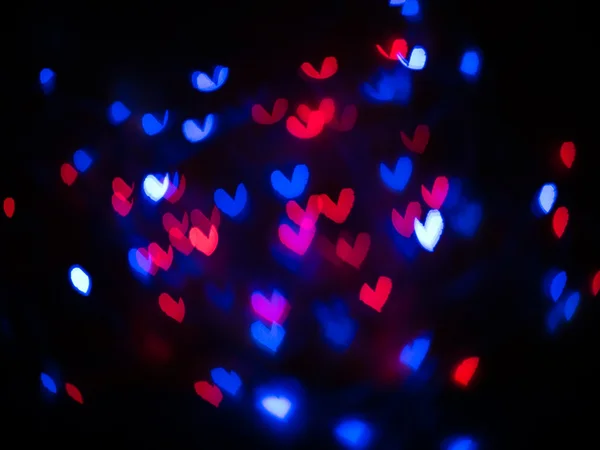 Na zeleném pozadí bokeh, den svatého Valentýna — Stock fotografie