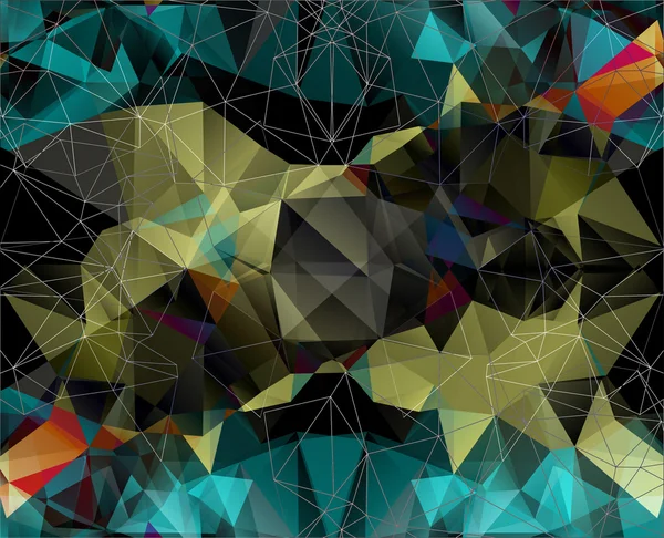カラフルな多角形のモザイクの背景 — ストック写真