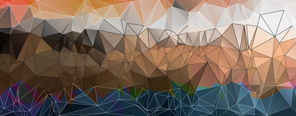 Färgglada månghörnigt mosaik bakgrund — Stockfoto