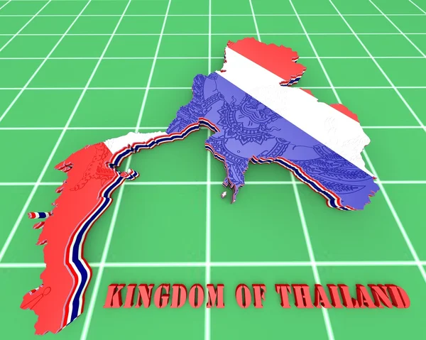 Map illustration of Thailand — Stock Photo, Image