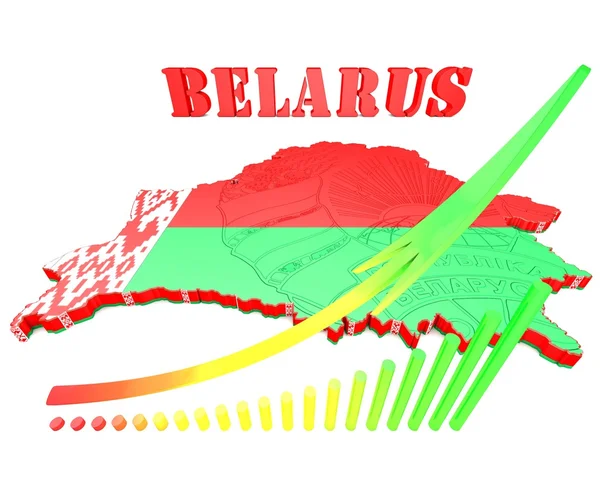 Ilustração mapa de belarus — Fotografia de Stock