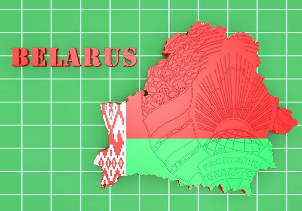 Ілюстрація мапу Білорусі — стокове фото