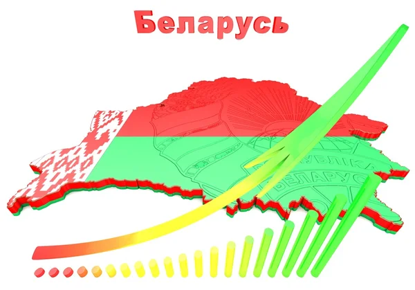 Ілюстрація мапу Білорусі — стокове фото