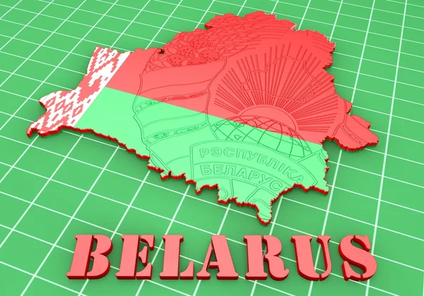 Ilustração mapa de belarus — Fotografia de Stock