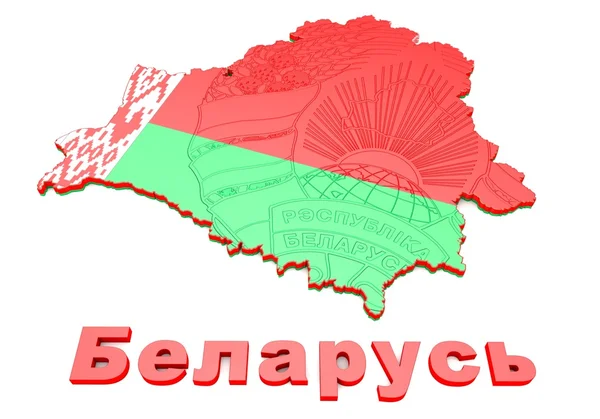 白俄罗斯的地图插图 — 图库照片