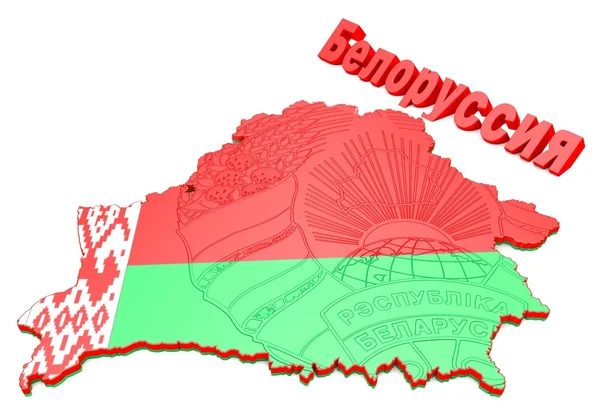 Map illustration of Belarus — Stock Photo, Image