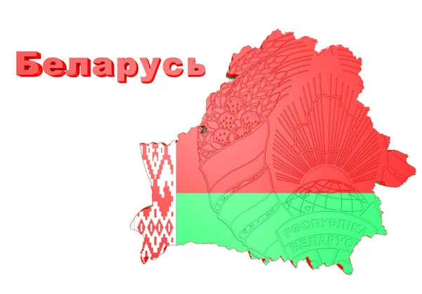 Map illustration of Belarus — Stock Photo, Image