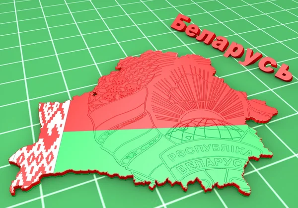 Ілюстрація мапу Білорусі — стокове фото