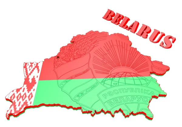 Ilustração mapa de belarus — Fotografia de Stock