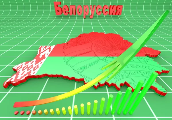 Ilustração mapa de belarus — Fotografia de Stock