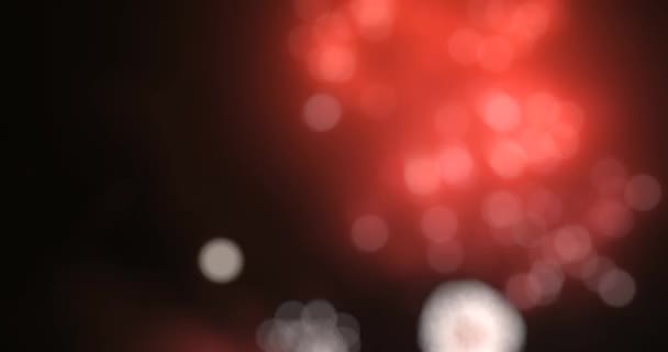 Luzes de fadas borradas de fundo fogos de artifício . — Vídeo de Stock