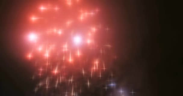 Suddig fairy ljus från fireworks bakgrund. — Stockvideo