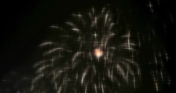 花火の背景からぼやけフェアリー ライト. — ストック動画