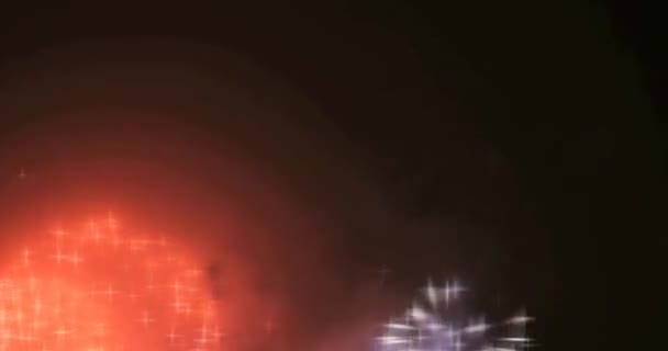 Luzes de fadas borradas de fundo fogos de artifício . — Vídeo de Stock
