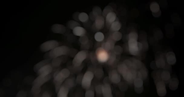 Lumières de fées floues de fond de feux d'artifice . — Video