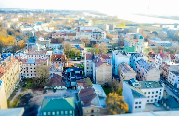 RIGA, LATVIA - Panorama del casco antiguo de Riga . — Foto de Stock