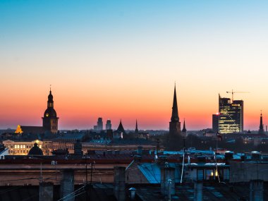 Riga Panoraması birinden binalar