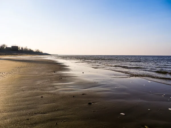 Playa de arena en el mar Báltico , — Foto de Stock