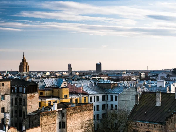 Panorama de Riga de um dos edifícios — Fotografia de Stock