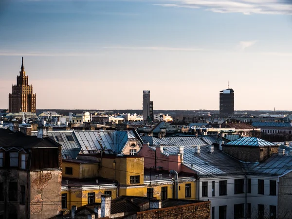 Panorama de Riga depuis l'un des bâtiments — Photo