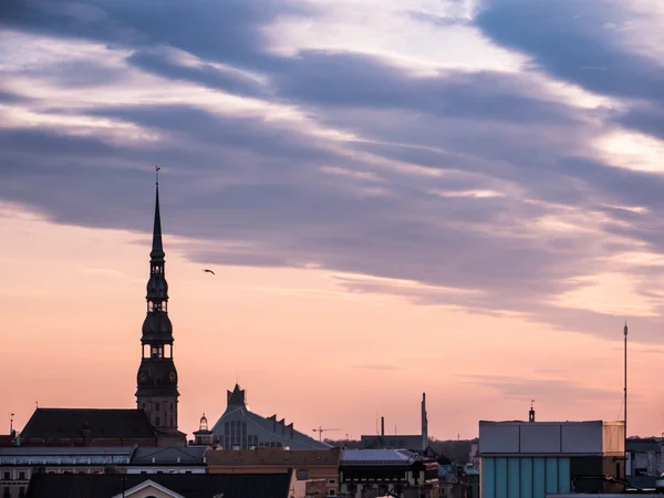 Riga-Panorama fra en av bygningene – stockfoto