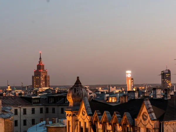 Panorama van Riga uit de gebouwen — Stockfoto