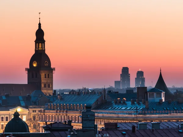 Panorama de Riga de um dos edifícios — Fotografia de Stock