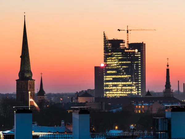 Panoráma-Riga-az egyik az épületek — Stock Fotó