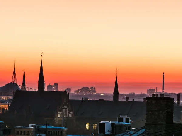 Panorama van Riga uit de gebouwen — Stockfoto