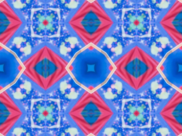 Etnický vzorec. abstraktní kaleidoskop textilie design. — Stock fotografie