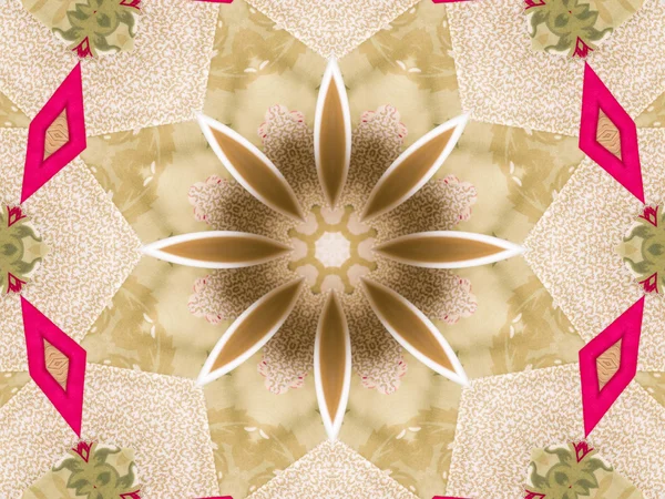 Ethnic pattern. Abstract kaleidoscope  fabric design. — Stock Photo, Image