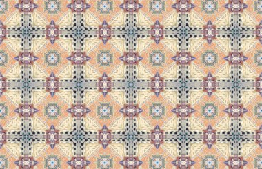 Etnik model. soyut kaleydoskop kumaş tasarımı.