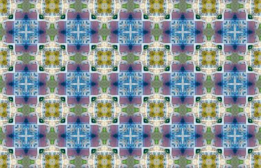 Etnik model. soyut kaleydoskop kumaş tasarımı.