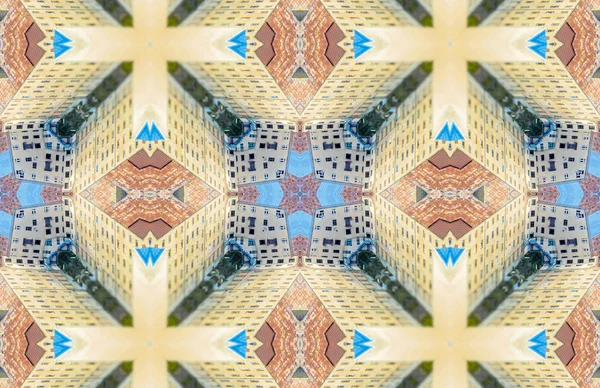 Etnický vzorec. abstraktní kaleidoskop textilie design. — Stock fotografie