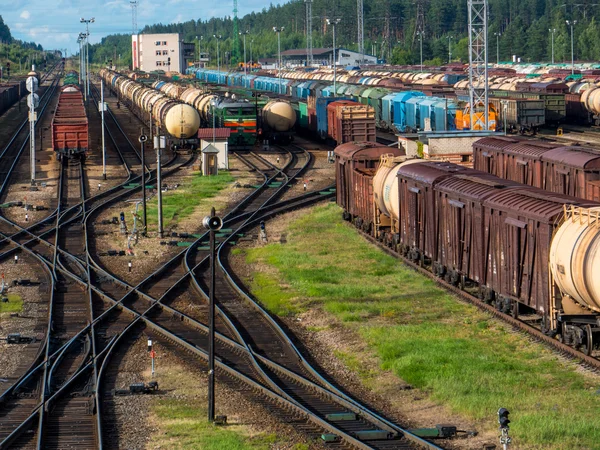 Залізниця, вагон, залізниця, поїзди — стокове фото