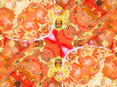 turuncu renk kaleydoskop desen çizimi 