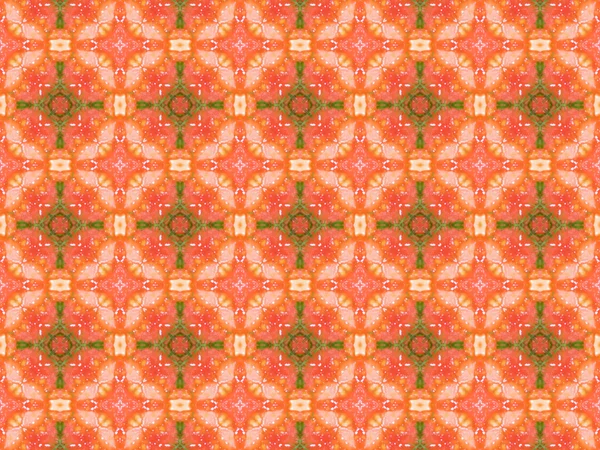 Oranje kleur tekening in Caleidoscoop patroon — Stockfoto