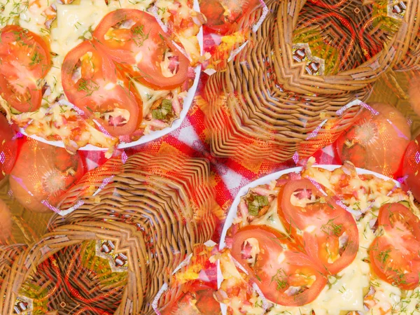 Desenho cor de laranja no padrão caleidoscópio — Fotografia de Stock
