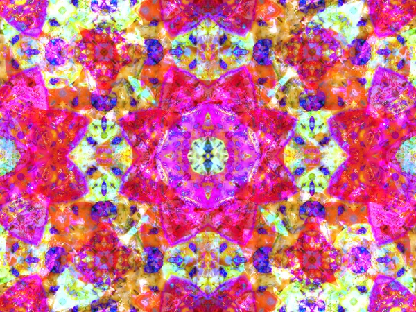 Kaleidoskopický mandala design v růžové — Stock fotografie