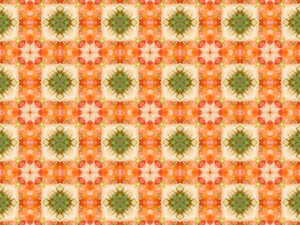 Dibujo de color naranja en patrón de caleidoscopio —  Fotos de Stock